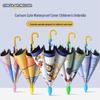 Creative Kids' Waterproof Semi-Automatic Cartoon Umbrella with Sunshade and Sunscreen for All-Weather Use