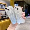 Feather yarn laser case for iPhone15Pro mobile phone case 14/13 protective case Apple 12/11 silver simple