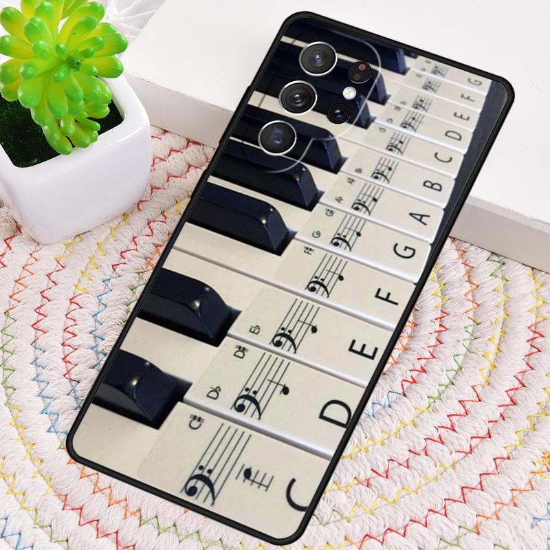 Piano Keys Music TPU Phone Case For Samsung Galaxy Note 10 Pro S26 S25 S24 S23 S22 Ultra Plus S21 FE S20 Shockproof Cover