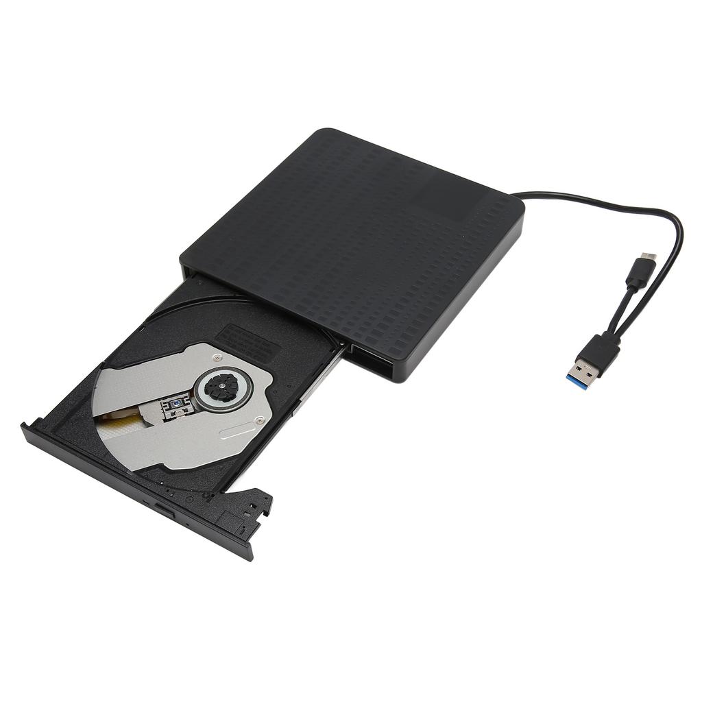 External CD DVD Drive USB3.0 Type C Dual Interface Quiet Fast Transmission CD DVD Burner Reader for Laptop