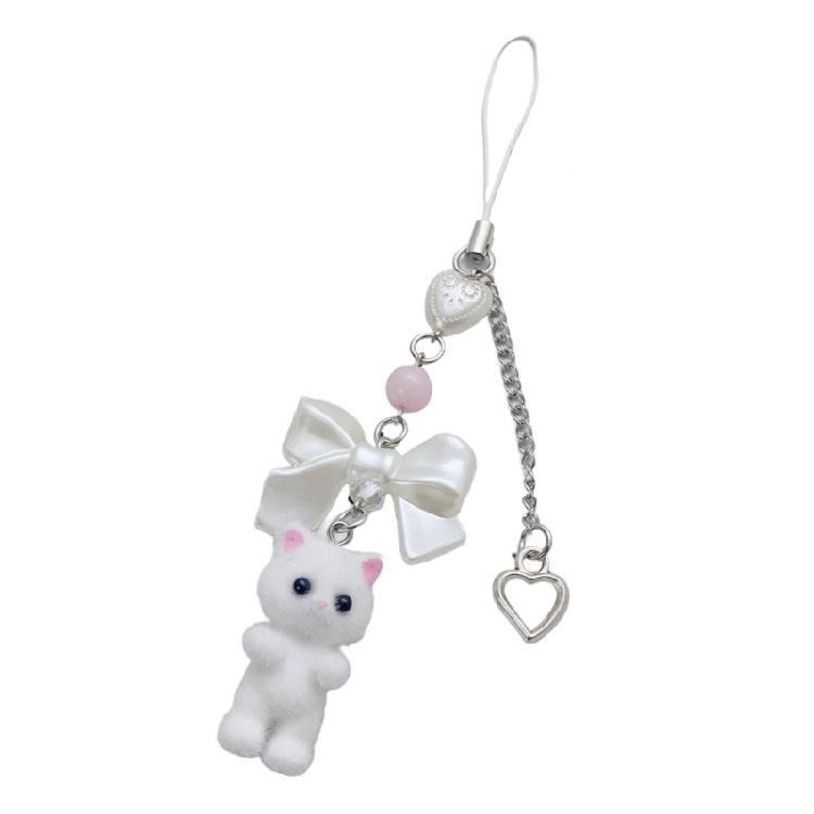 Unique Cat Designs Bead Strap Handmade Phone Strap Phone Lanyard Beads Texture Fashion Accessory for Phones and Bags