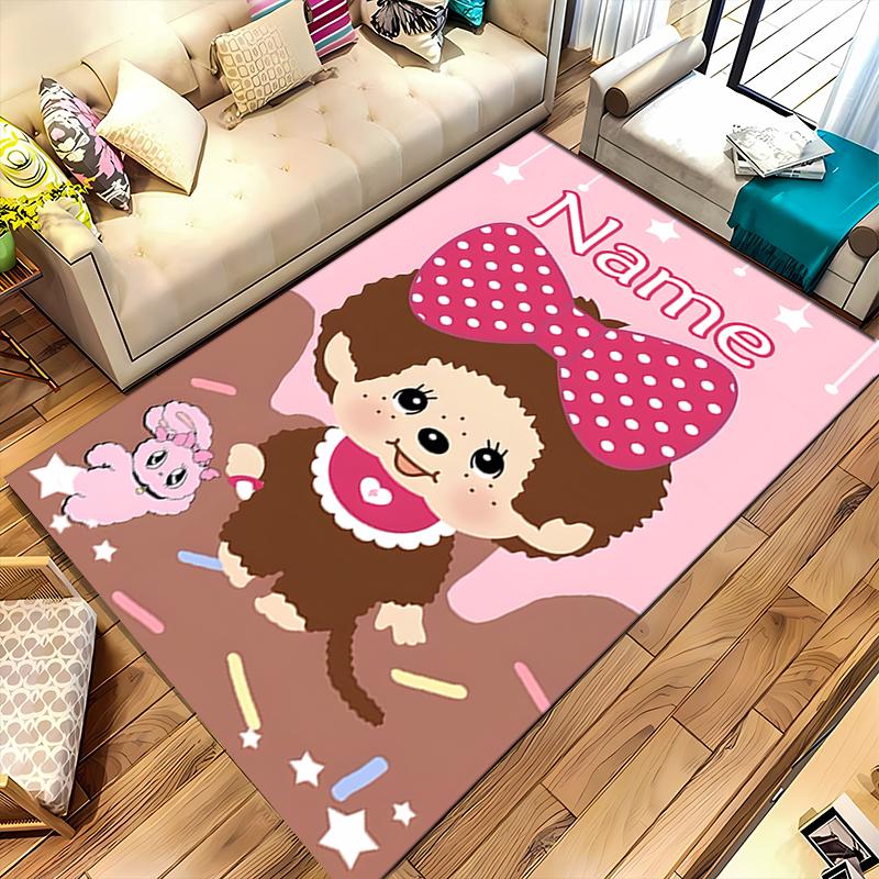 Custom personalization Monchich Area Rug - Perfect For Kitchen, Bathroom,Laundry Room Decor Large Size Available,Gift All Seasons