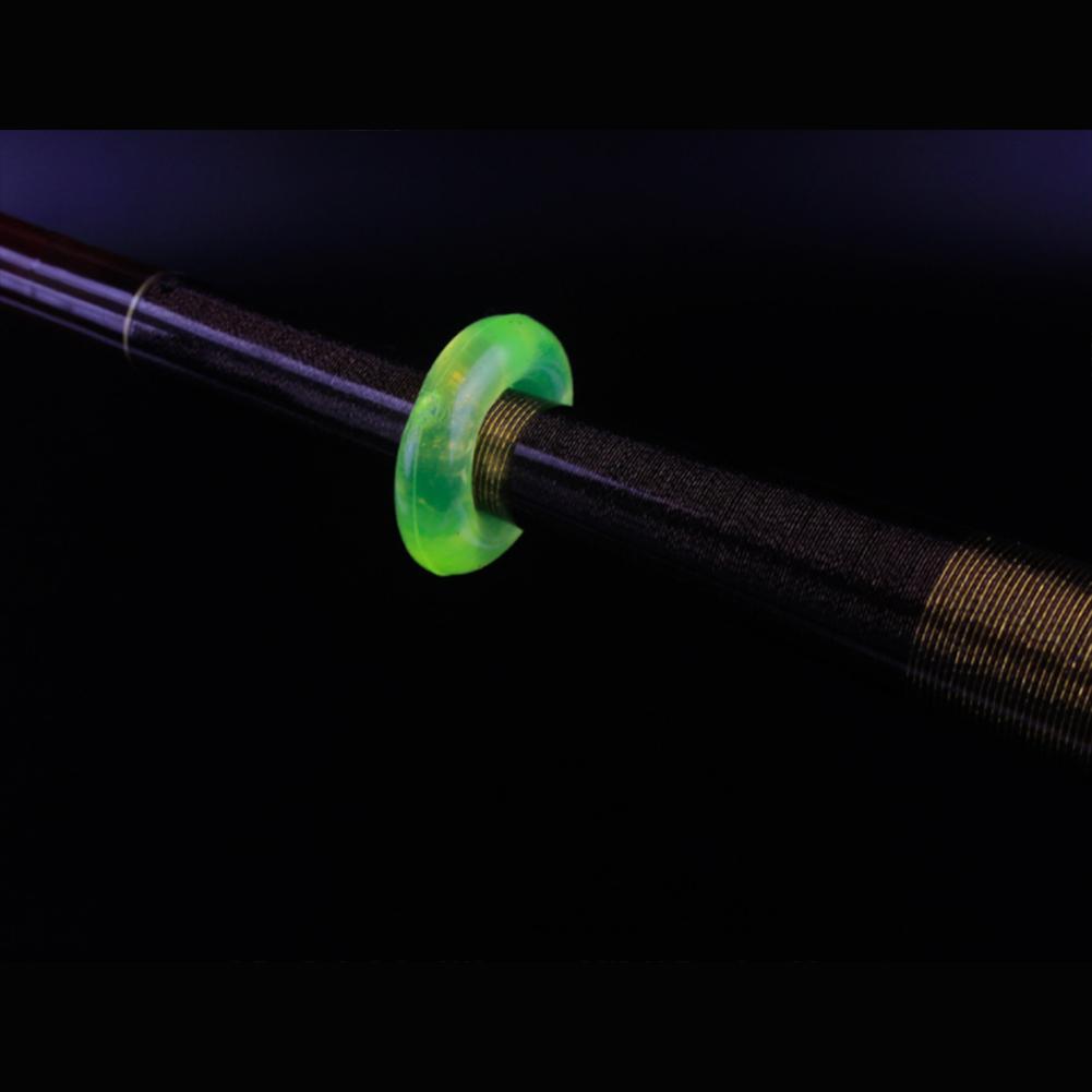 5pcs Fishing Rod Clip Luminous Silicone Rod Stopper O-ring Fishing Accessories