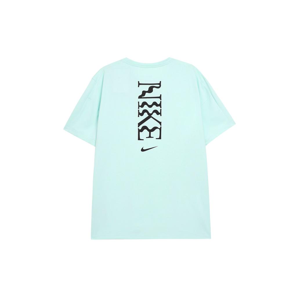 Nike Solidny Nadruk Logo Sportowy Casual Wygodny Oddychający Okrągły Dekolt Krótki Rękaw T-Shirt Męski Top Zielony FQ6998-346