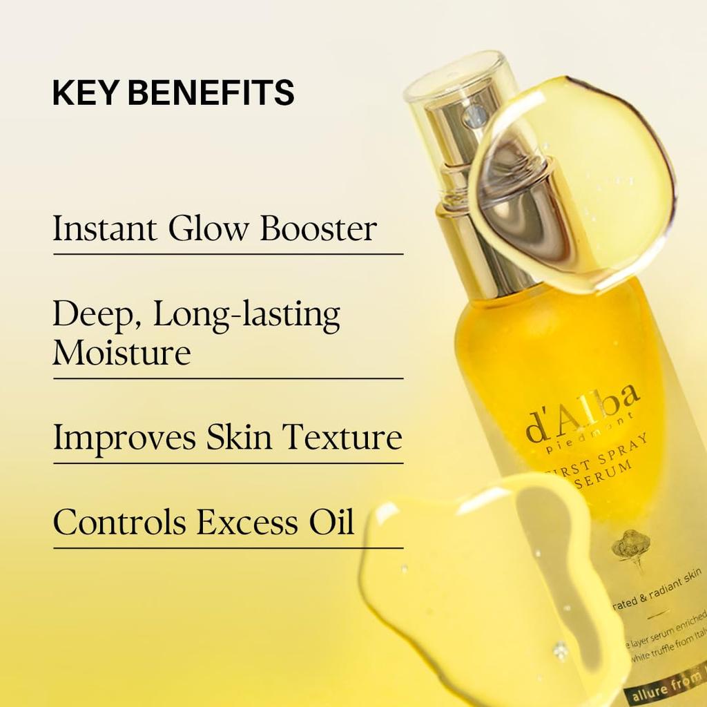 d'Alba (Set) Piedmont Italian White Truffle First Spray Serum 50ml + Lip Balm