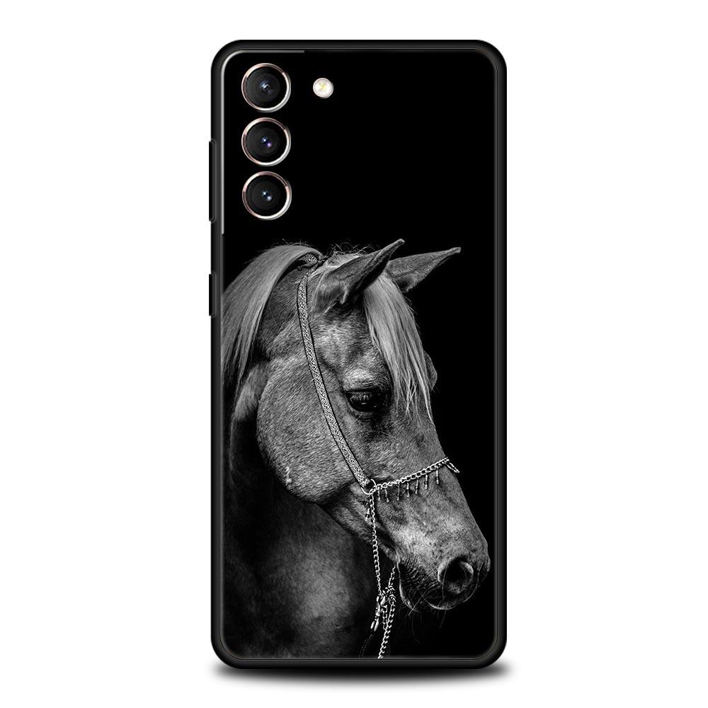 Animals Horse Deer Giant Panda Phone Case For Samsung Galaxy S23 S22 S21 S20 FE Ultra 5G S10 S10E S9 S8 Plus 10 20 Soft Cover