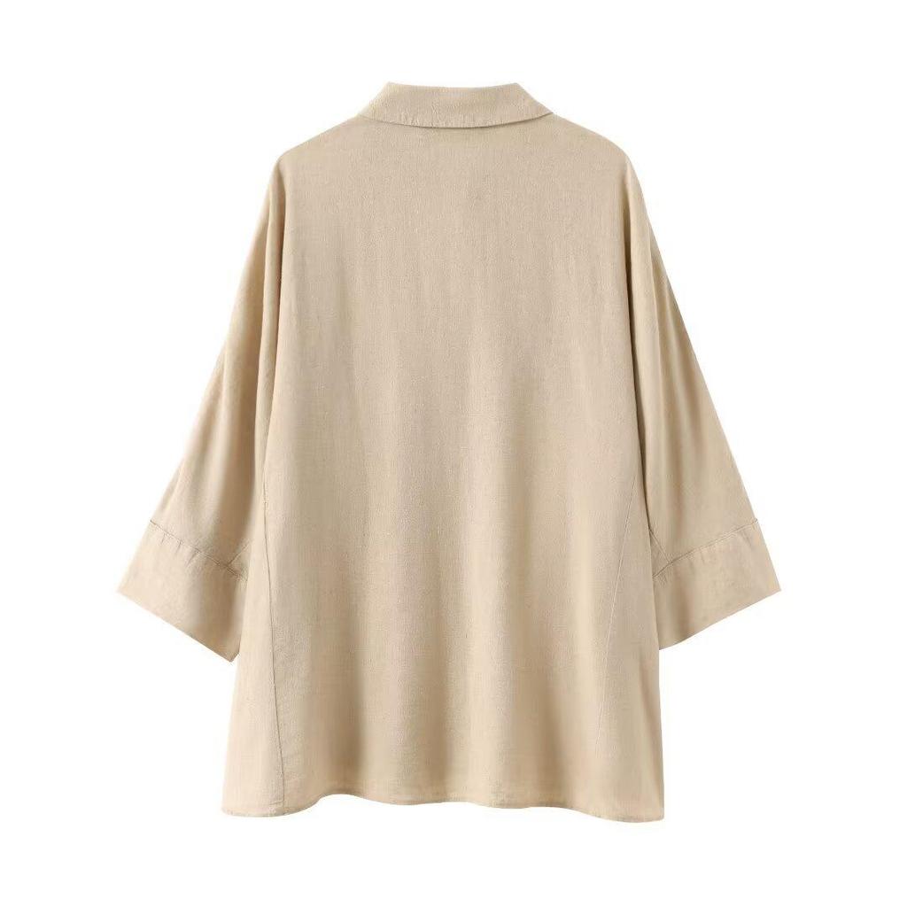 Spring Women's Casual Set: European & American Style Loose Shirt with Wide-Leg Pants