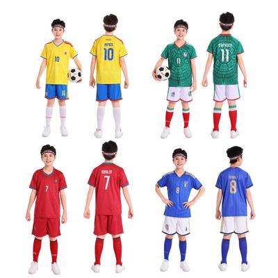 26-27 Primary School Football Jersey C Luo No. 7 Neymar Jersey Children'S Football Jersey Set Soccer Jersey