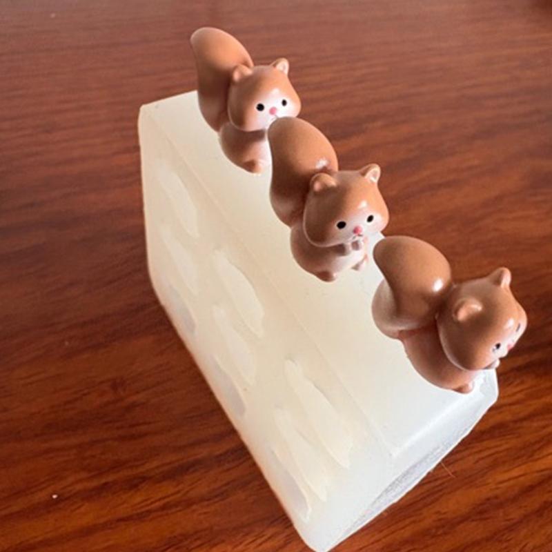 Food Grade Silicone Miniature Squirrel Mould For Baking Craft Chocolate Soap Making Heat Resistant
