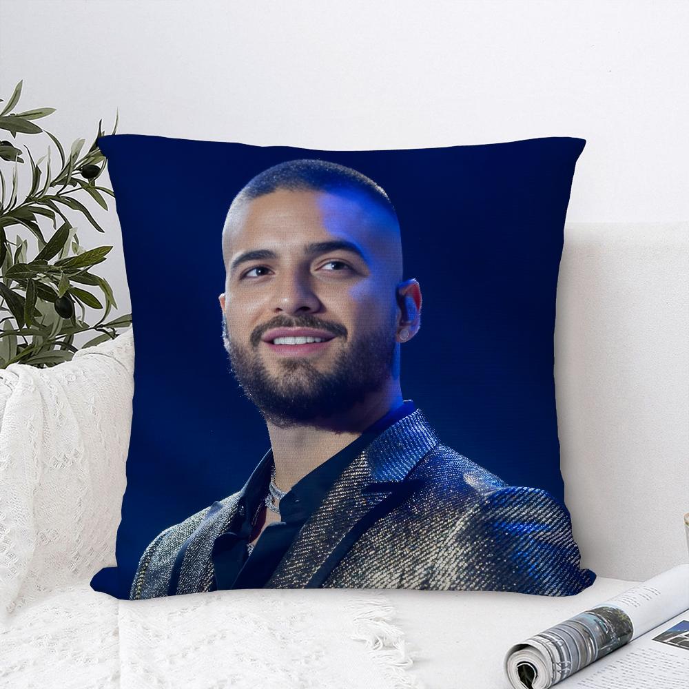 S-Singer M-Maluma Pillow Case Sofa Decorative Home Double-Sided Print Plush Square Throw Pillow Covers Cushion Decor Cover