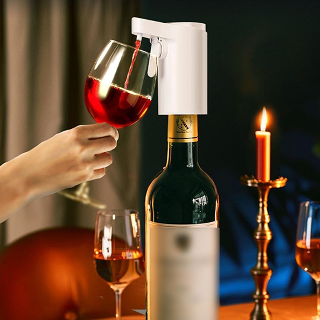 1Pz Caraffa Elettrica per Vino Dispenser di Vino Ricaricabile USB Pompa per Vino Alcolici Regolabile Whiskey Accessori per Vino
