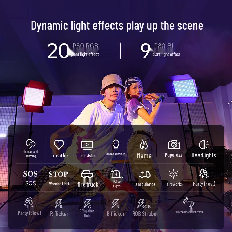 JINBEI P80 RGB Full-Color LED Photography Light