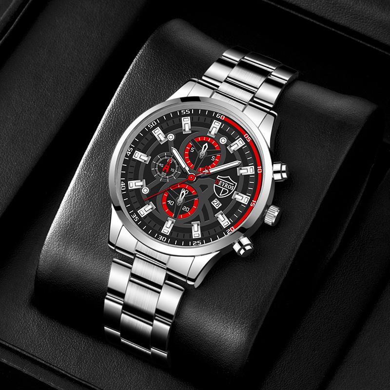 Mode Herren Uhren Luxus Edelstahl Quarz Armbanduhr Männlich Business Sport Leder Uhr Leuchtende Uhr