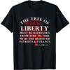 Árvore da Liberdade Thomas Jefferson Patriotas e Tiranos Citação Camiseta