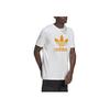Adidas Originals Trefoil Big Logo Print Crew Neck T-Shirt Men Tops White HE9510