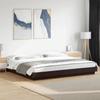 VidaXL Bed Frame with LED Lights Black 200x200cm Engineered Wood, Bedroom Furniture, Bed Base, Pallet Bed, Bed, Double Bed, 3281071