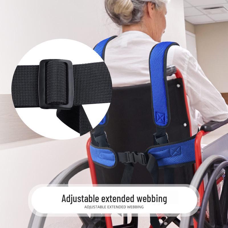 Breathable Mesh Anti-Fall Waistband for Elderly Wheelchair Support