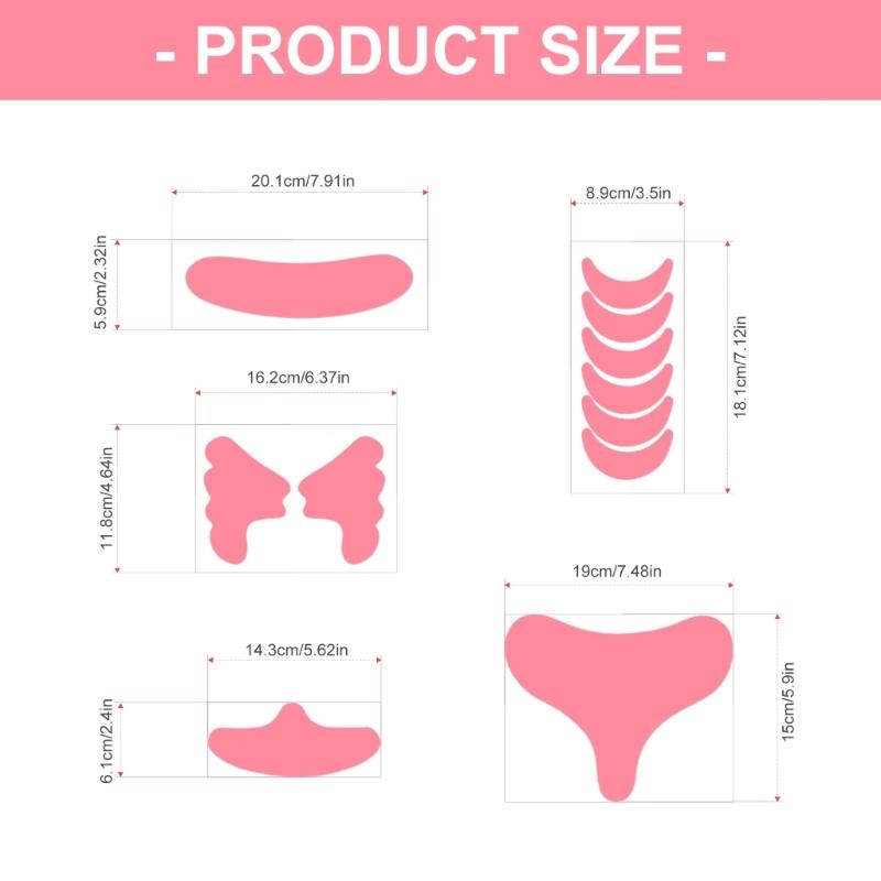 11Piece Silicone Anti Wrinkle Pads For Forehead Lines Prevention With Breathable Design