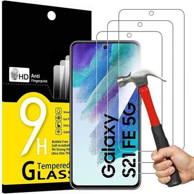 Lot 3 Tempered Glass For Samsung S21 FE (6.4 ") Anti-Shock Anti-Oil Glass Protector Screen Protector Anti-Dust