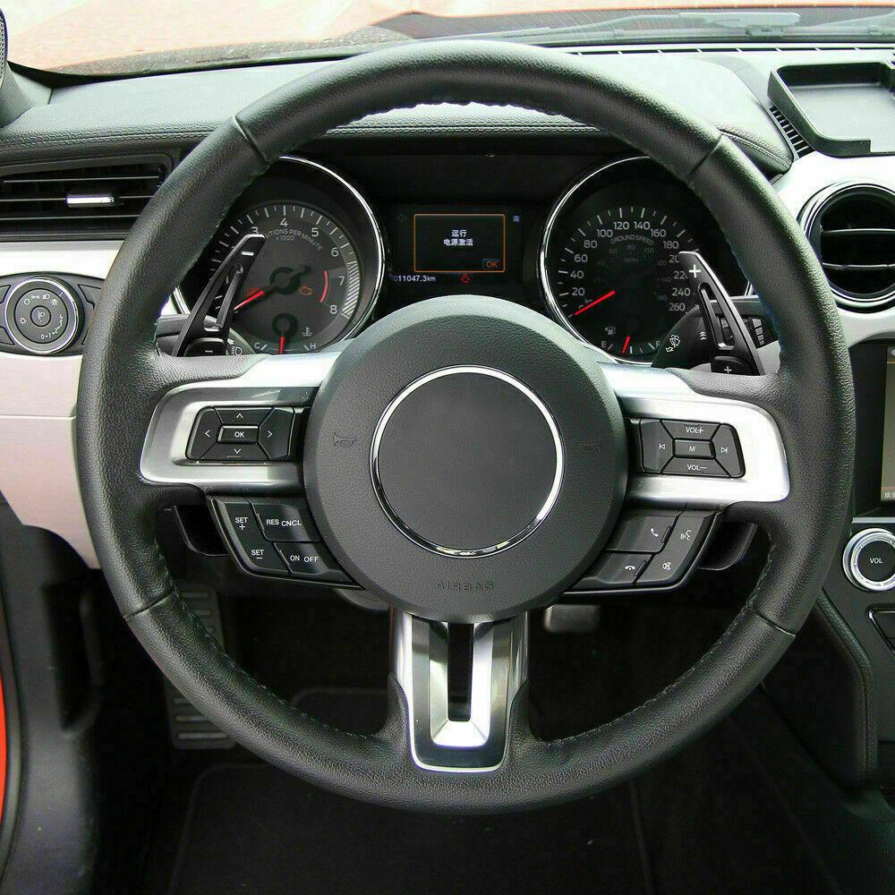 For Ford Steering Wheel Shift Paddle Shifter Trim Cover for Ford Mustang 2015+