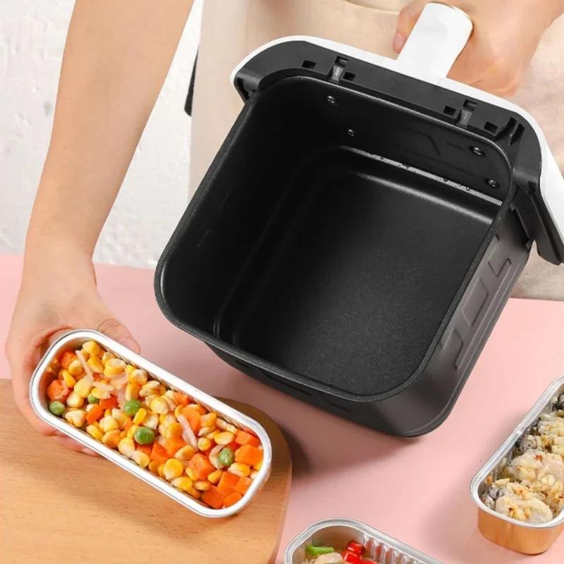 Disposable BBQ Pans Aluminum Foil Air Fryer Baking Tray Tin Foil Pans Box Grilling Tray For Air Fryer Kitchen Accessories
