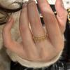 Anello in pietra preziosa hot-selling dal vivo design femminile anello dito indice anello aperto