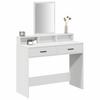Makeup Table with Shelf White 100 x 41 x 140 cm Engineered Wood