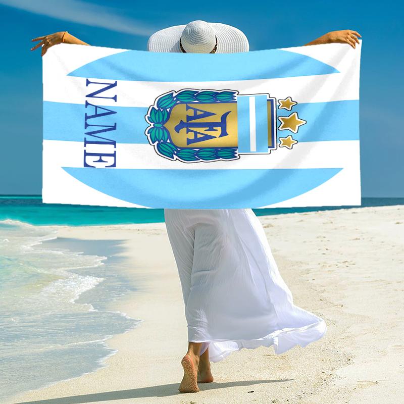 Personalized River Plate Fan Gear Beach Towel Microfiber Beach Towel Thin Absorbent for Beach Swimming Yoga Bath Sports. 0910175