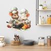 Rato Cozinheiro de Desenho Animado Cozinhando Cozinha Adesivo de Parede Decoração de Casa Decalque Removível Autoadesivo