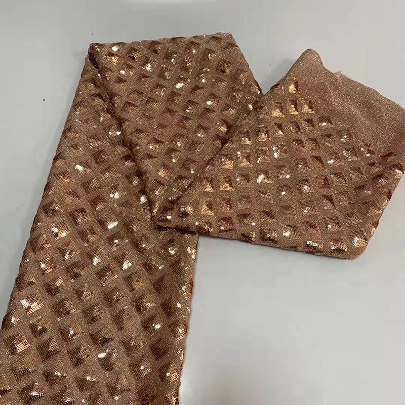 Glitter Fashion Diamond Check Sequins Embroidered Children's Bags Shoe Material Sequins Clothing Fabric Accessories