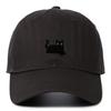 Soft Baseball Cap Embroidered with a Black Cat, Suitable for Men and Women, Duckbill Hat