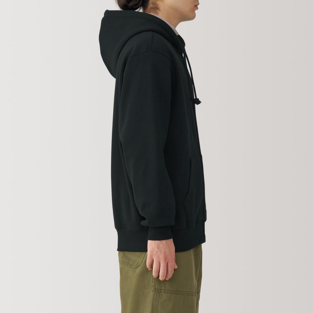 MUJI Sweatshirt Full Zip Parka AB1NQA4A Black S Men's Men's Men's