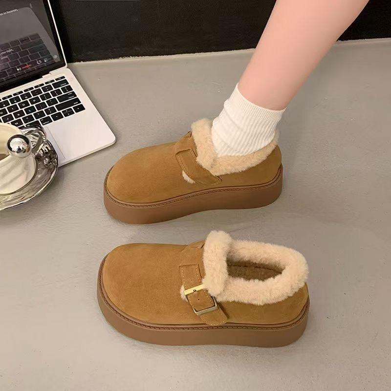 Cotton Shoes, Thickened Snow Boots, Warm Ankle Boots, Thick-soled Height-increasing Cotton Boots, Versatile Boots