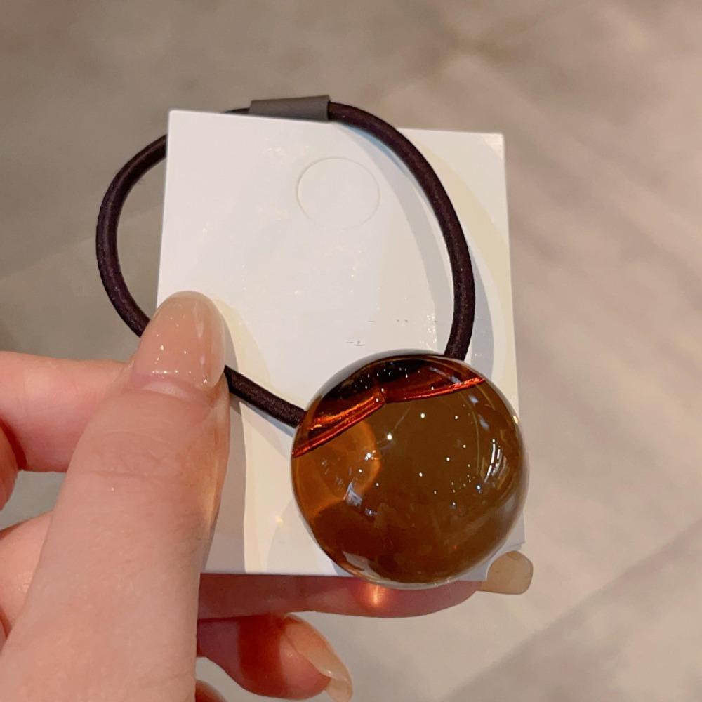 Ein Paar Neue Farbige Leichte und Transparente Kugel-Haargummis Transparente Gelee-Kugeln Zopf-Haargummis Hochelastische Haargummis und Gummibänder