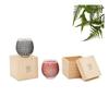 LUGUFON Kiriko Glass Rock Glass Pair Cute Kikutsunagi Pattern Dishwasher Safe in Paulownia Box for C