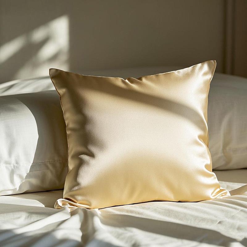 100% Satin Silk-Like Pillowcase Cover 40x40cm 45x45 50x50 60x60cm Solid Smooth Cushion for Sofa Bed Chair Home Decor Pillow Case