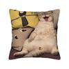 Tabby Cat Pillow Cover Print Cushion Cover Vintage Pillow Case For Sofa Bedroom Home Decor