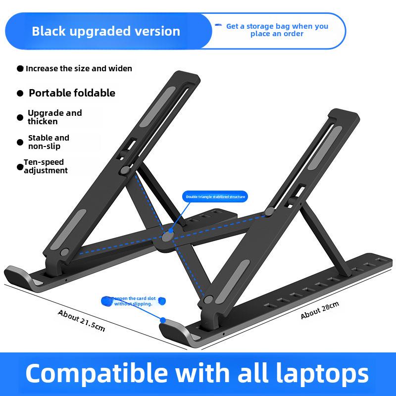 Adjustable Laptop Stand with 10 Gear Settings for Enhanced Heat Dissipation