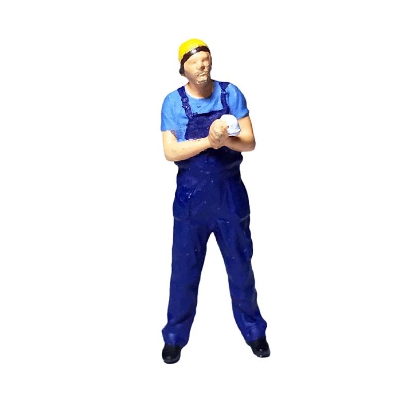 Repairman Figure Model 1:64 Scale Hand Painted Miniature Figure for Miniature Scenes Dioramas Props,Model Car Displays