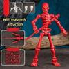 Fully Movable Joints Articulated Skeleton Figurine Eco-Friendly PLA Material Lightweight Sturdy 3D Printed Skeleton Model