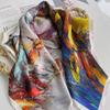 Light Luxury Carriage! Temperament Silk Silk Scarf Women'S Spring Summer Versatile Chinese Square Scarf Mulberry Silk Silk Scarf Shawl Autumn