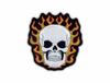 Patchion Skull In Flames - Magnetic Backing - Embroidered Patch/Badge/Emblem