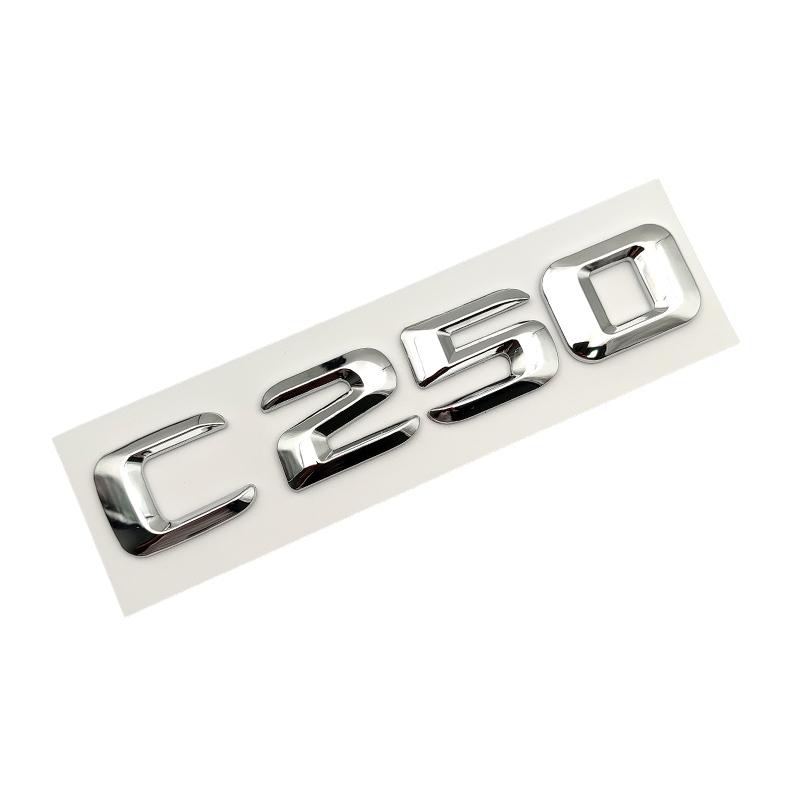 Car Sticker For W205 W204 3D ABS Chrome Car Rear Trunk Emblem Badge Letters C180 C200 C220 C250 C300 C350 4MATIC Accessories