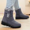 Cotton Shoes Women's Large Size Winter Snow Boots Velvet Shoes Children's Long Boots Heightened Thick-soled Cotton Boots