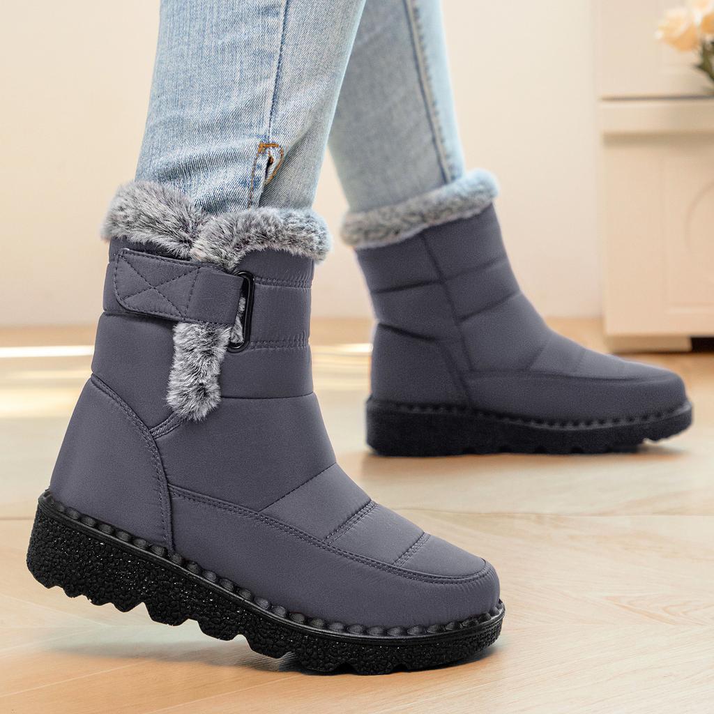 Cotton Shoes Women's Large Size Winter Snow Boots Velvet Shoes Children's Long Boots Heightened Thick-soled Cotton Boots