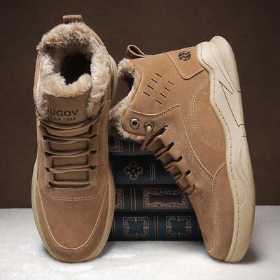 Autunno e inverno Aggiungi scarpe di cotone caldo cashmere Scarpe sportive da uomo per il tempo libero Stivali da neve antiscivolo