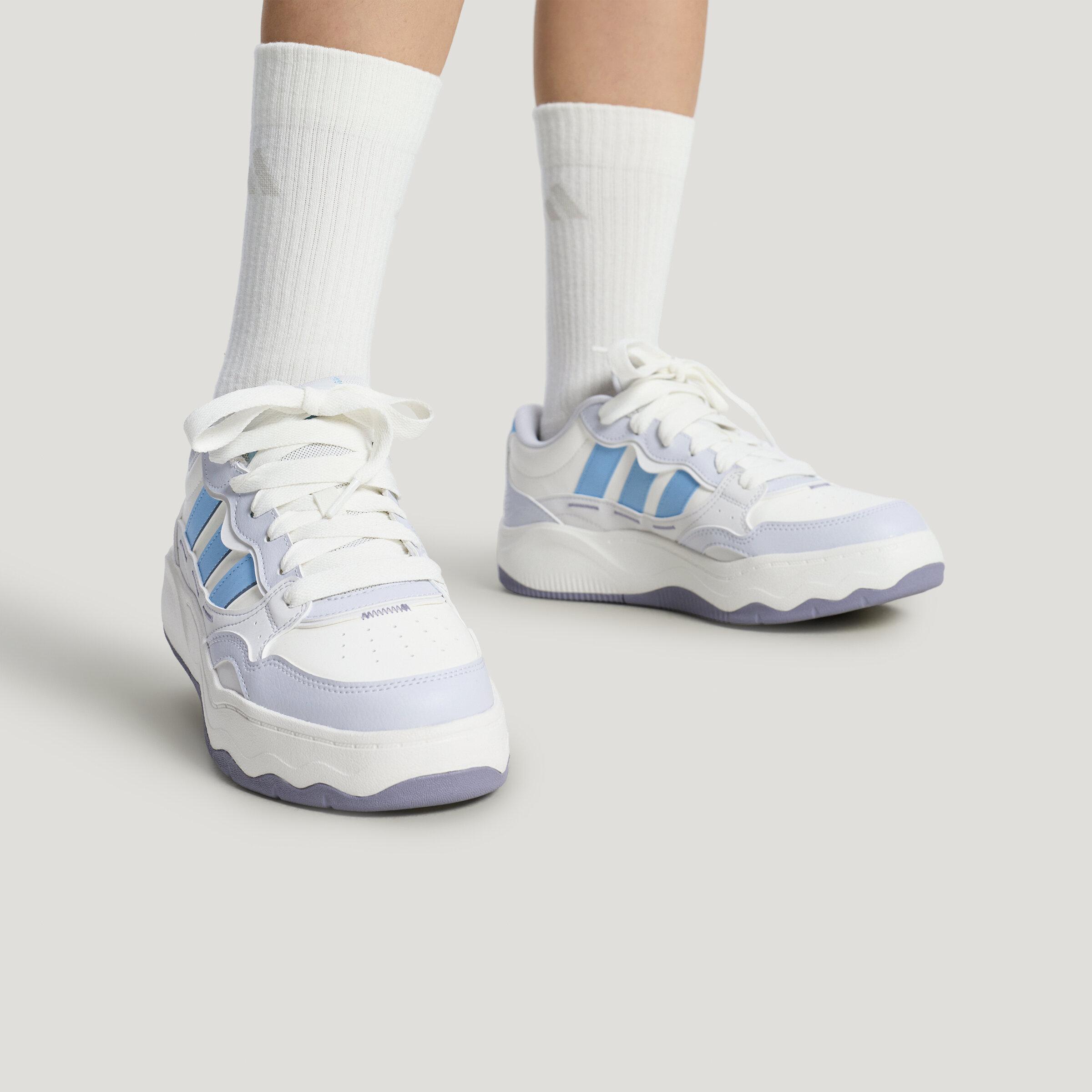 Adidas LITE SHUFFLE Skateboard Shoes Unisex Low Top Bright White/Blue/ 44