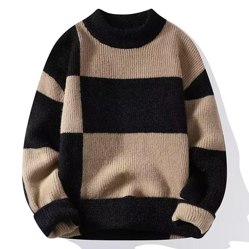 New Autumn And Winter Thick Warm Sweater Slim Fit Men'S Sweater Men'S Multi-Color Pullover Knitted Sweater
