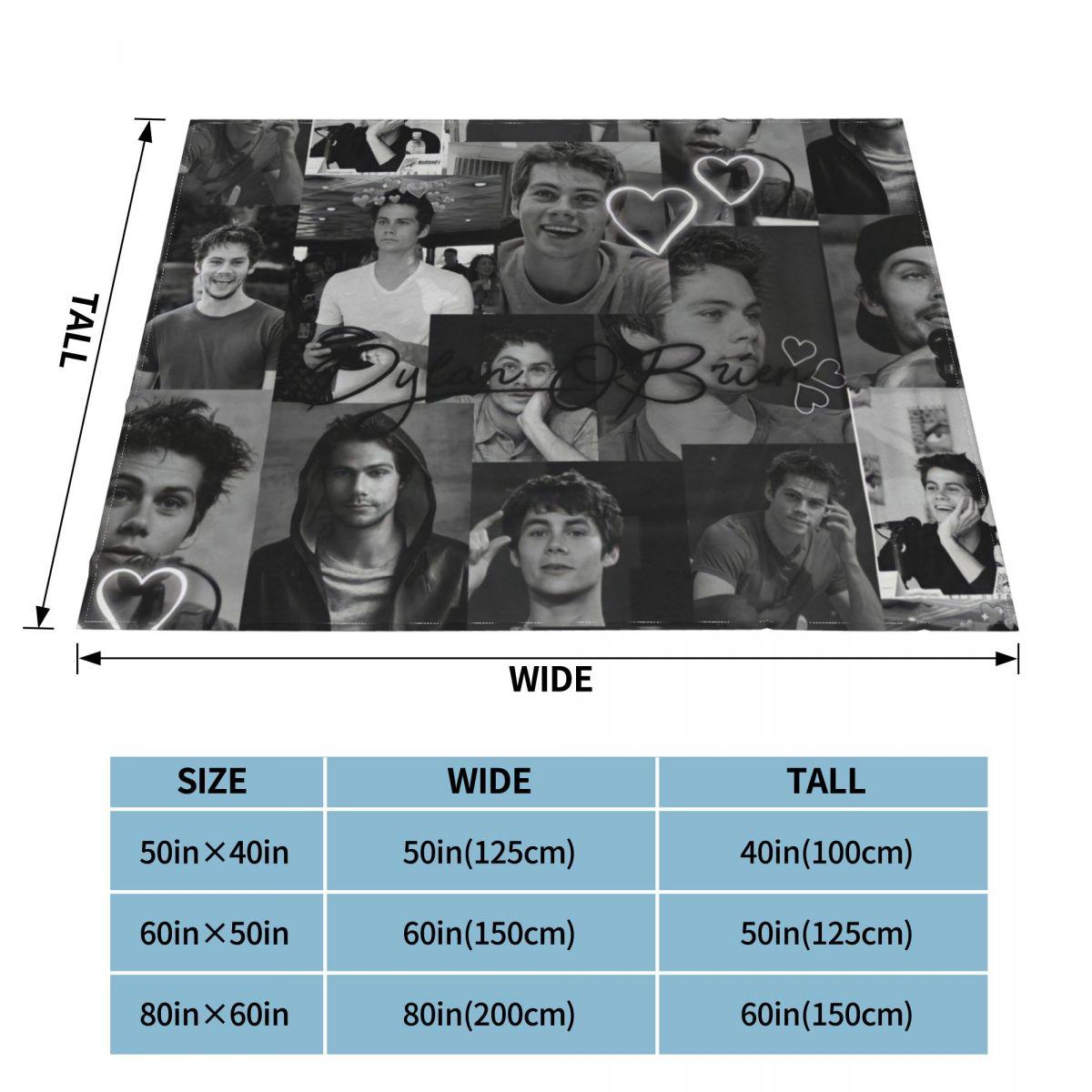 Dylan O Brien Stiles Blanket Actor Flannel Throw Blanket Bedding Couch Decoration Lightweight Bedspread Size: 75*100cm, Weight: 230 GSM