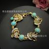 Collier Rétro Turquoise Style Vacances Nouveau pour Personne d'Âge Moyen Haut de Gamme Luxe Léger Tempérament Palace Bijoux Vintage